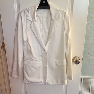 Elegant White Women's Blazer